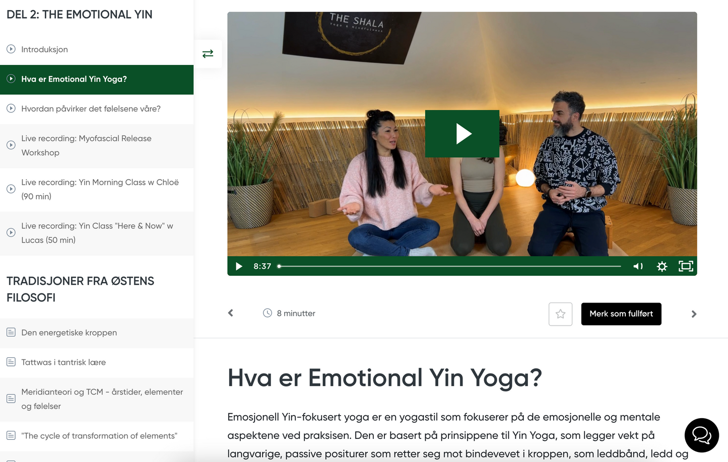 *VÅRTILBUD* Yin Yoga Fordypning Online