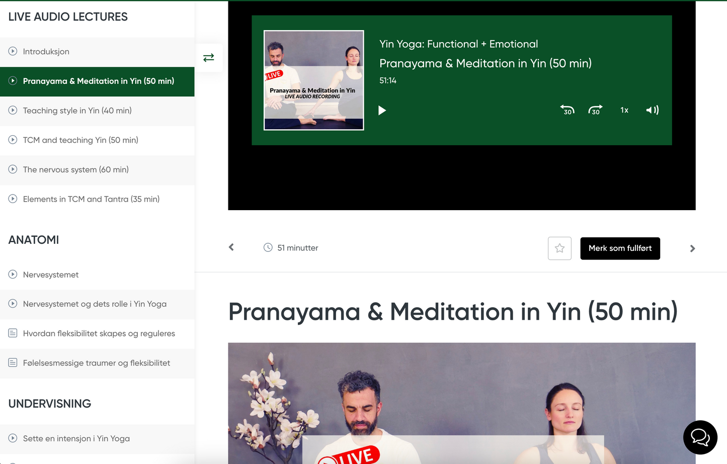 *VÅRTILBUD* Yin Yoga Fordypning Online