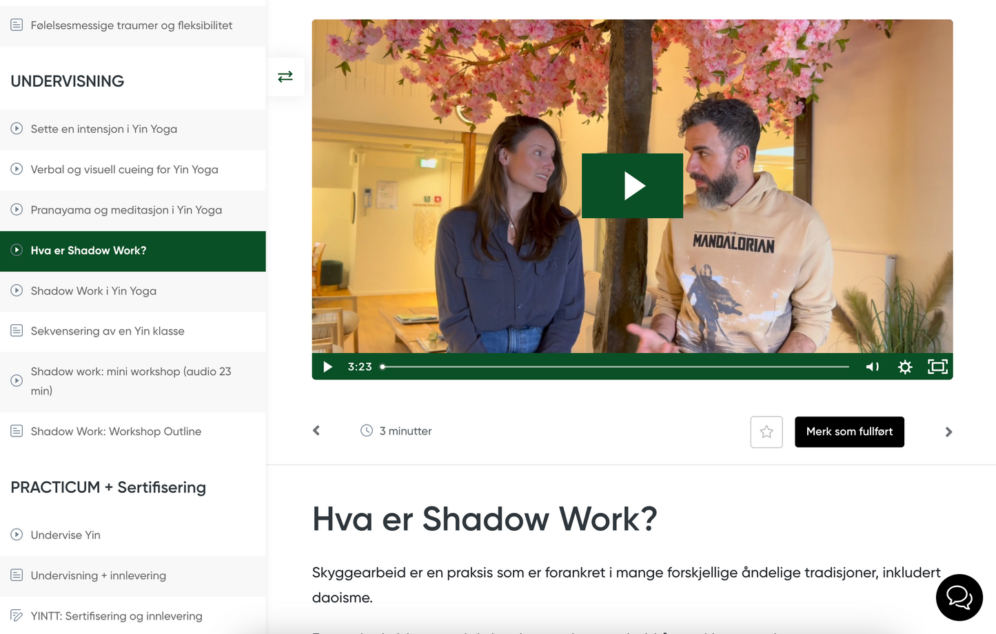 *VÅRTILBUD* Yin Yoga Fordypning Online