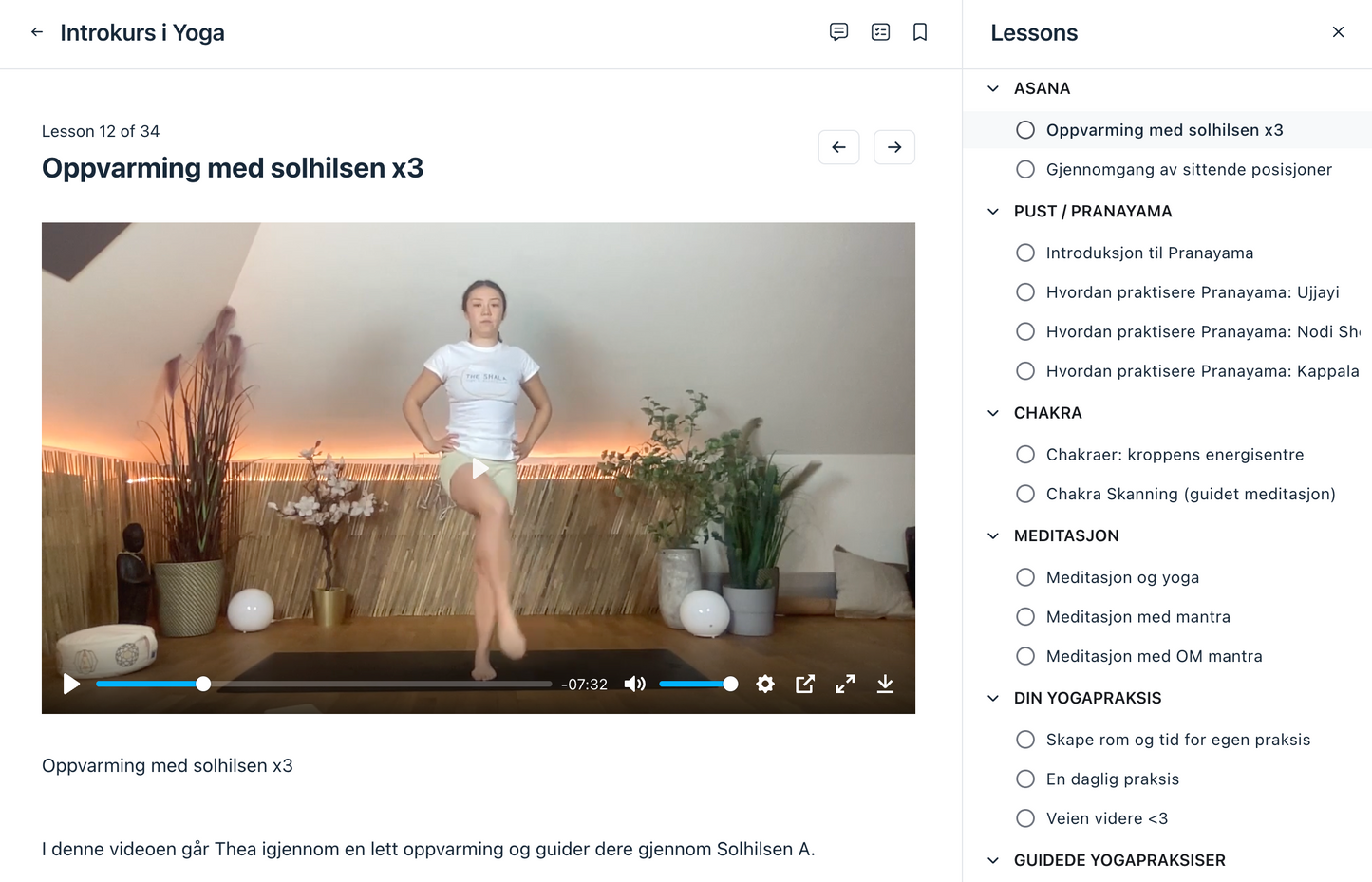 Yoga Nybegynner Online