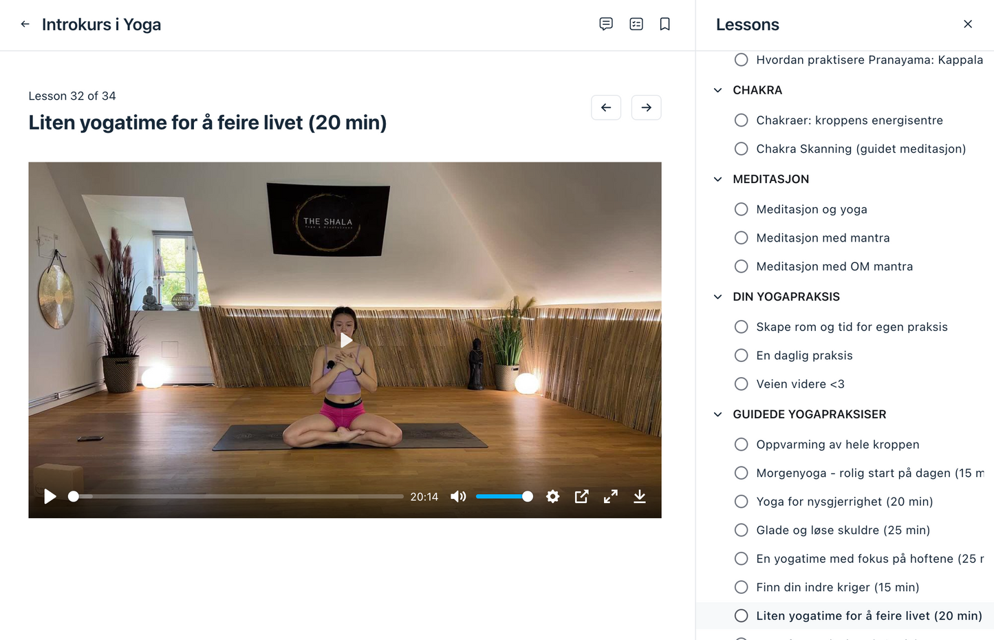 Yoga Nybegynner Online
