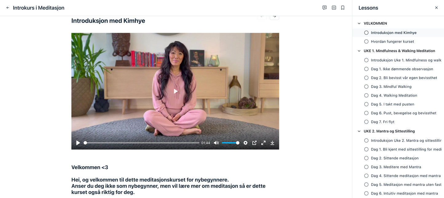 Meditasjon Nybegynner Online