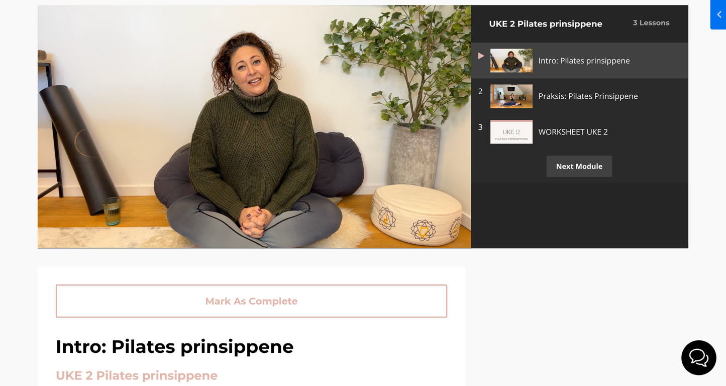 *VÅRTILBUD* Pilates Instruktør Online