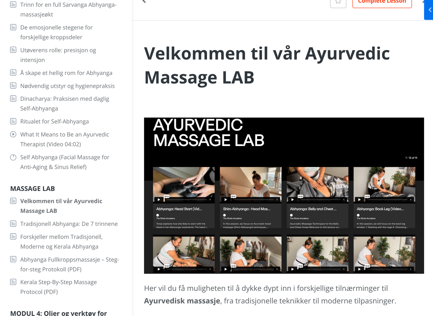 *BLACK FRIDAY* Ayurvedisk Massasjeterapeut Online