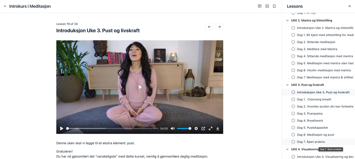 Meditasjon Nybegynner Online